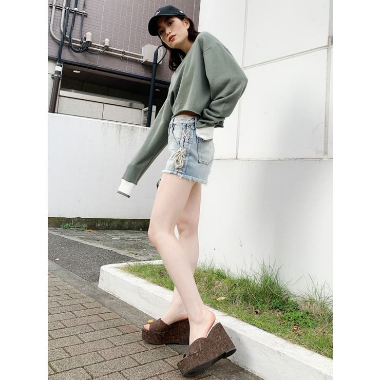 GYGYロゴハーフZIPニットトップス[品番：MKSW0060407]｜GYDA