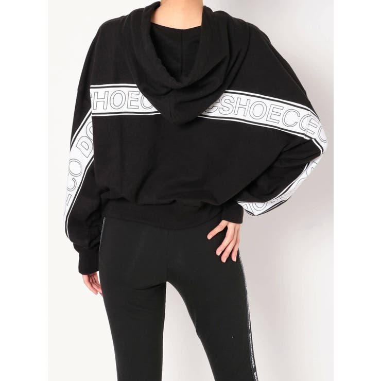 GYDA ブラック トレーナー バックロゴ入り フリーサイズ 2着 DC×GYDA BACK LOGO LINE ショートパーカー[品番:MKSW0034819