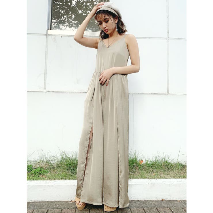 バックリボンサテンワイドオールインワン 品番 Mksw Gyda ジェイダ のレディースファッション通販 Shoplist ショップリスト