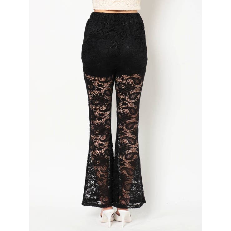 Reurie' パンツ 「ZOZO限定カラー有」レースフレアパンツ／lace