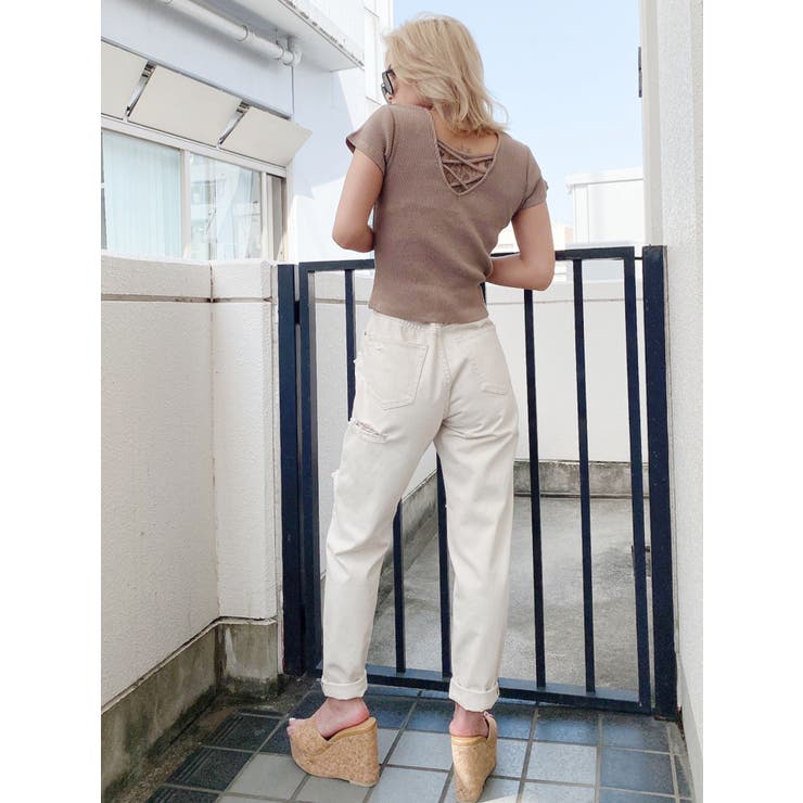 ■美品 BEIGE, ベイジ 雑誌掲載 REDON / クロップドパンツ 新品タグ付】BEIGE ベイジ/オフホワイトのワイドパンツ/サイズ6