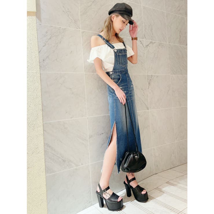 Pythonアンクルベルトチャンキーサンダル[品番：MKSW0036534