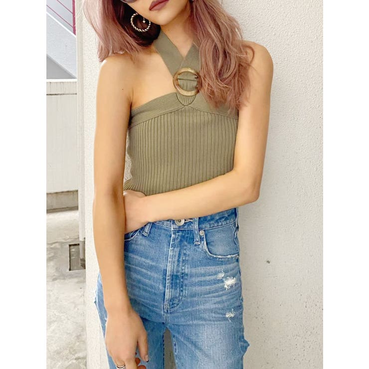 WEB限定】2WAYバックルデザインニットTOPS[品番：MKSW0037357]｜GYDA