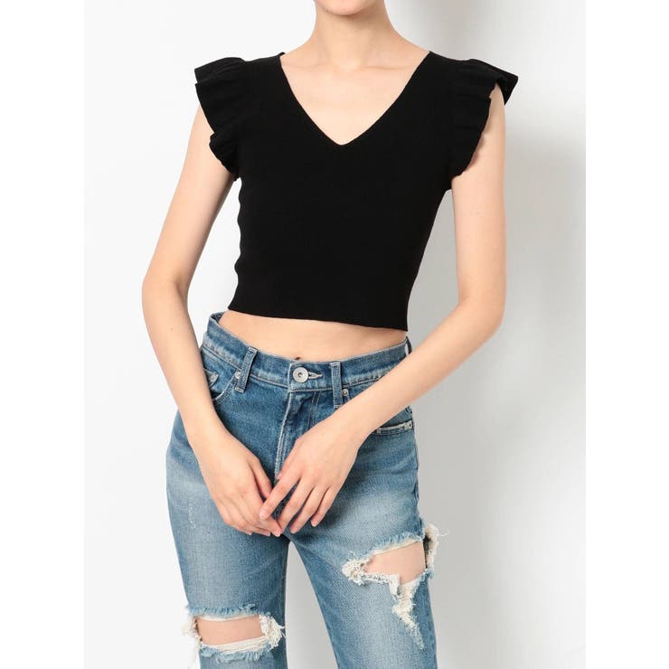 【美品】 GUCCI フリル袖 ノースリーブニット シュエリーライン Mサイズ 美品】 GUCCI フリル袖 ノースリーブニット シュエリーライン Mサイズ