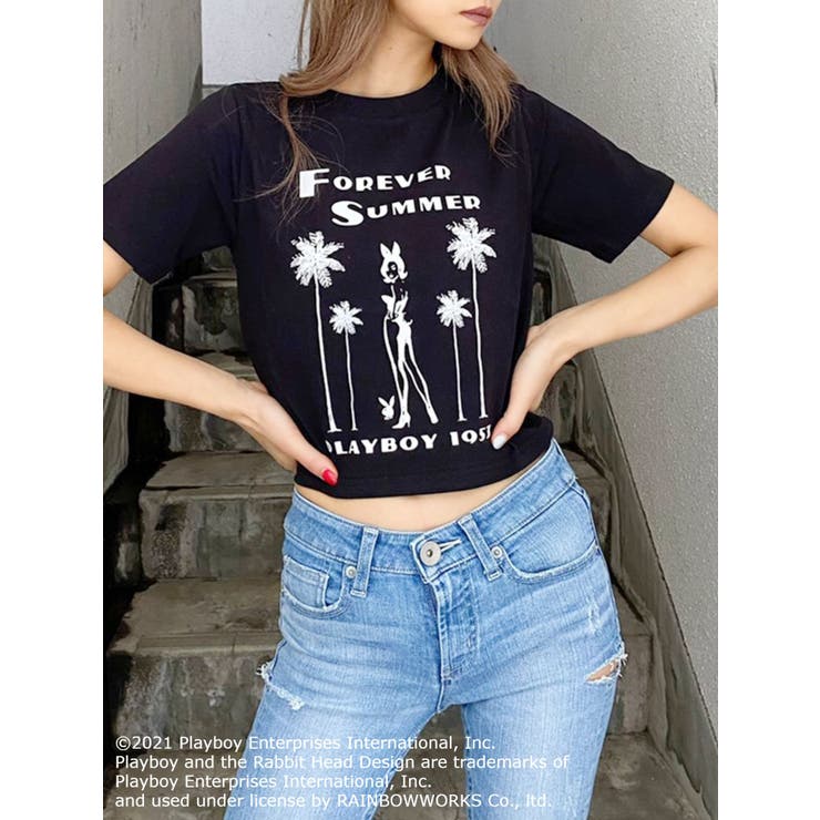 PLAYBOY FOREVER SUMMER  ショートTシャツ[品番：MKSW0038169]｜GYDA（ジェイダ）のレディースファッション通販｜SHOPLIST（ショップリスト）