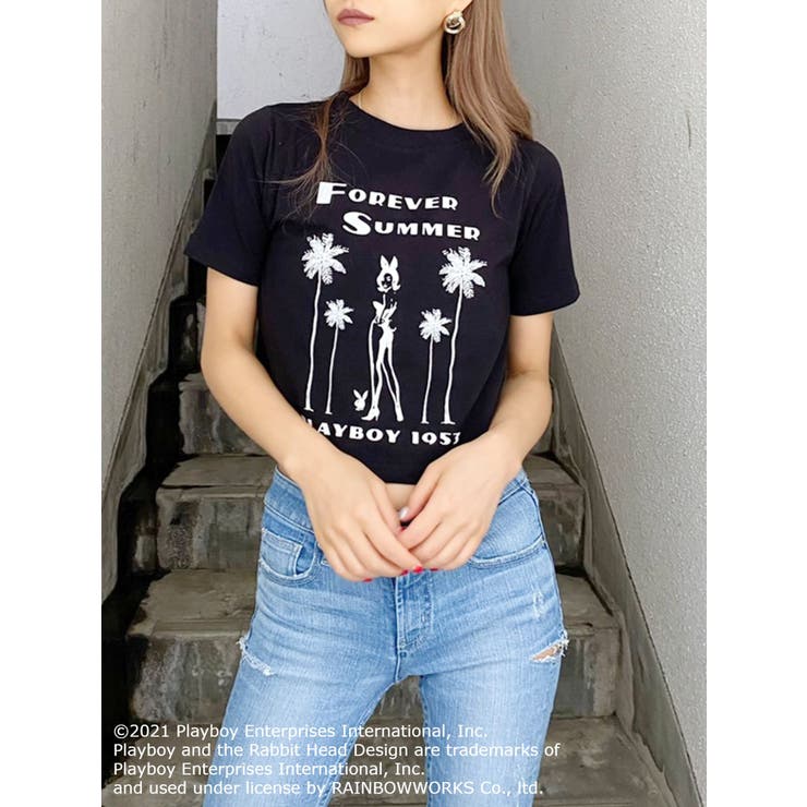 PLAYBOY FOREVER SUMMER  ショートTシャツ[品番：MKSW0038169]｜GYDA（ジェイダ）のレディースファッション通販｜SHOPLIST（ショップリスト）