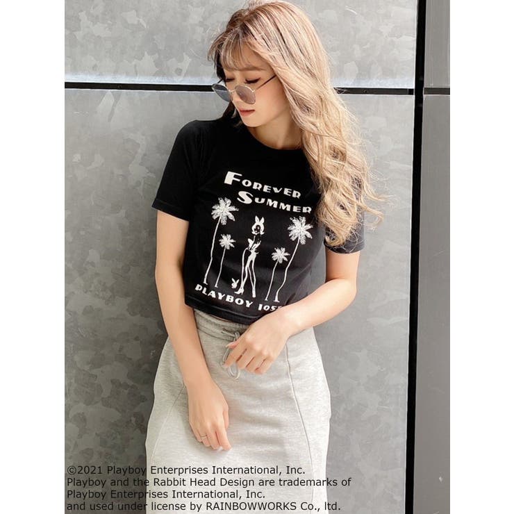 PLAYBOY FOREVER SUMMER  ショートTシャツ[品番：MKSW0038169]｜GYDA（ジェイダ）のレディースファッション通販｜SHOPLIST（ショップリスト）