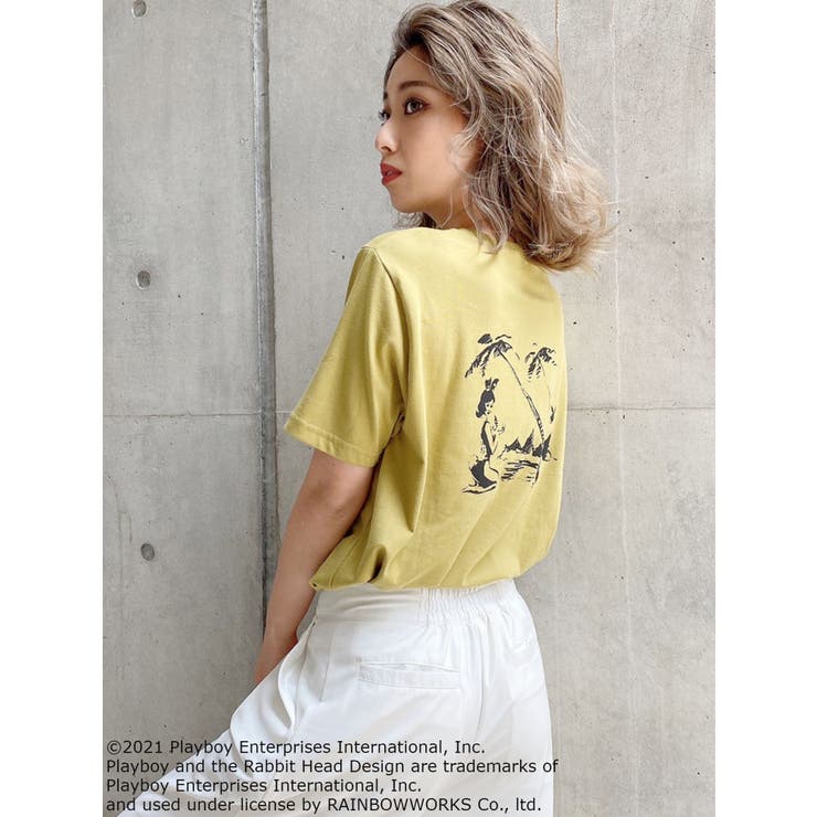 PLAYBOY CALIFORNIA BEACH BUNNY ポケットTシャツ[品番