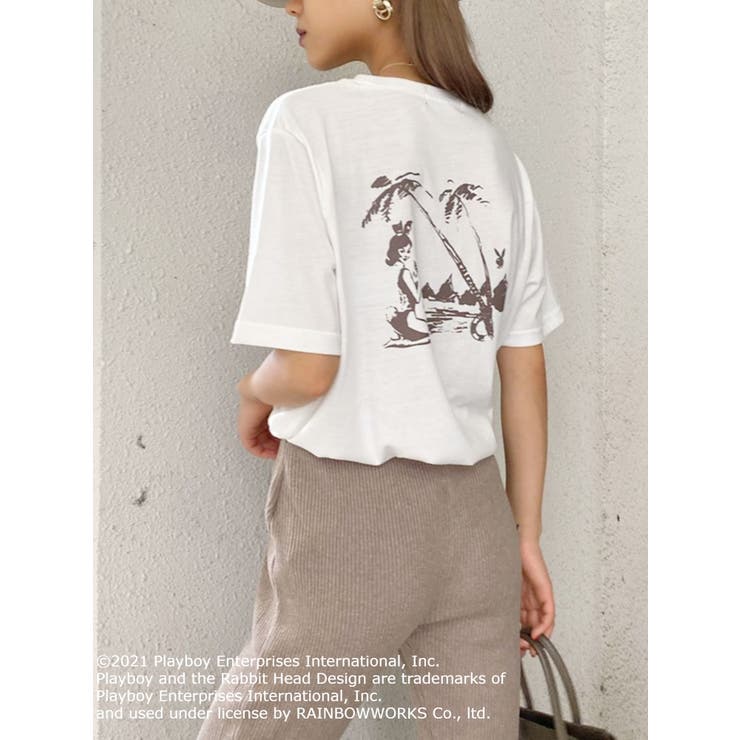 Bibiy B. GARDEN TOP 最終値下げ PLAYBOY CALIFORNIA BEACH BUNNY ポケットTシャツ[品番