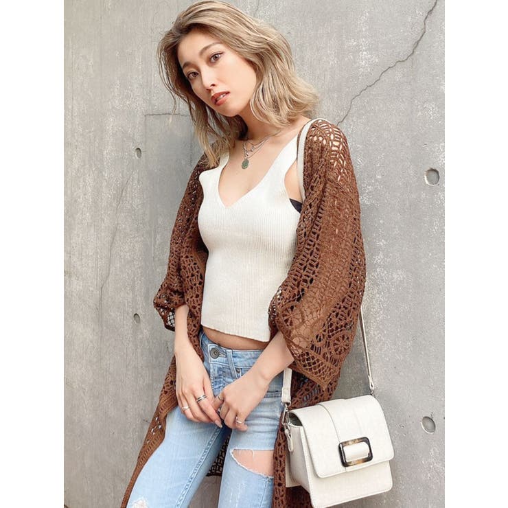 MACHATT クロシェ ニット カーディガン ゆうさま専用マチャット machatt クロシェ編みカーディガン