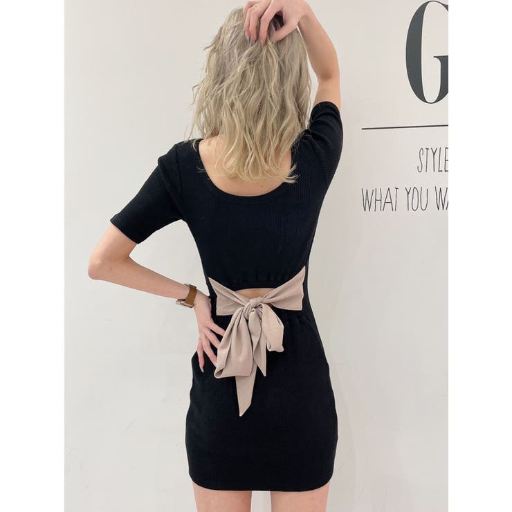 Backリボンクルーネックワンピース 品番 Mksw Gyda ジェイダ のレディースファッション通販 Shoplist ショップリスト