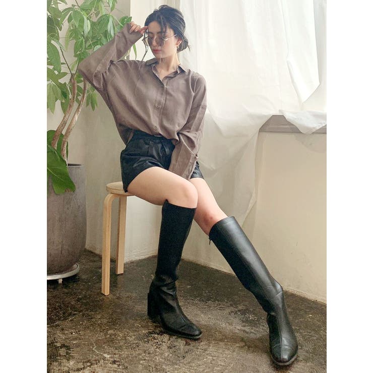 GYDA - BACK OPEN デザインシャツ BACK OPENデザインシャツ[品番：MKSW0038442]｜GYDA（ジェイダ