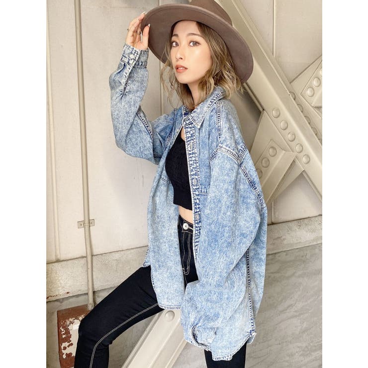 Bigケミカル デニムシャツ 品番 Mksw Gyda ジェイダ のレディースファッション通販 Shoplist ショップリスト