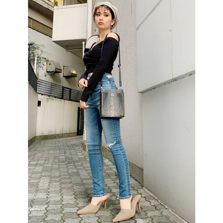 BACKクロス スキニーデニムパンツ[品番：MKSW0038102]｜GYDA