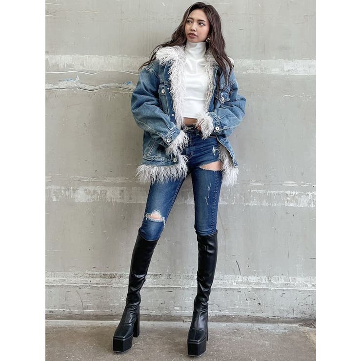 M/W SIDE RIPPEDスキニーデニムパンツ[品番：MKSW0040164]｜GYDA
