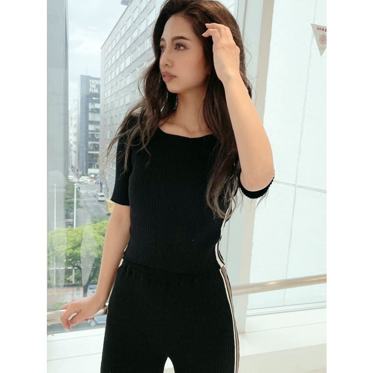 GYDA DC トレーナー レギンス サイドライン 黒 セットアップ GYDA DC トレーナー レギンス サイドライン 黒 セットアップ