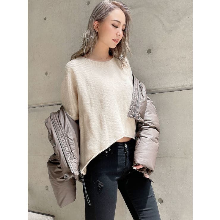 フェイクレザーショートダウンコート[品番：MKSW0039070]｜GYDA