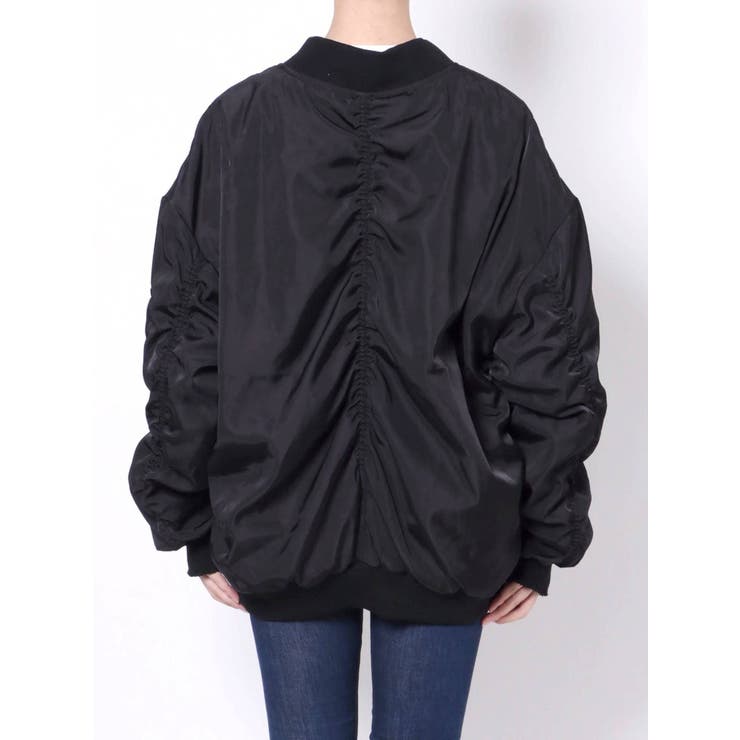 ブルゾン GYDA - GYDA FEMININE MA-1 BLACK オーバーサイズMA-1[品番：MKSW0039696]｜GYDA（ジェイダ