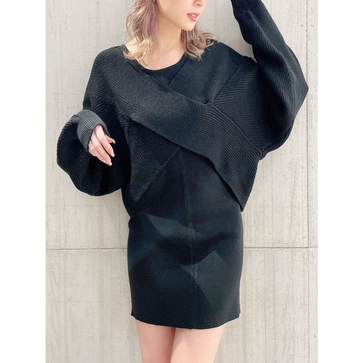 Web限定 ノースリーブワンピースレイヤードニット Set 品番 Mksw Gyda ジェイダ のレディースファッション通販 Shoplist ショップリスト