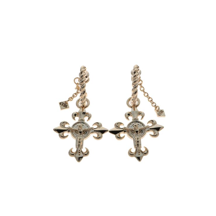 JEYSUSデザインクロスフープピアス[品番：MKSW0039174]｜GYDA