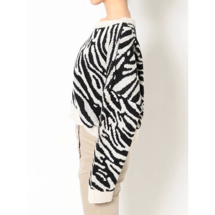 ZEBRA PATTERN ニット TOPS[品番：MKSW0039128]｜GYDA（ジェイダ）の