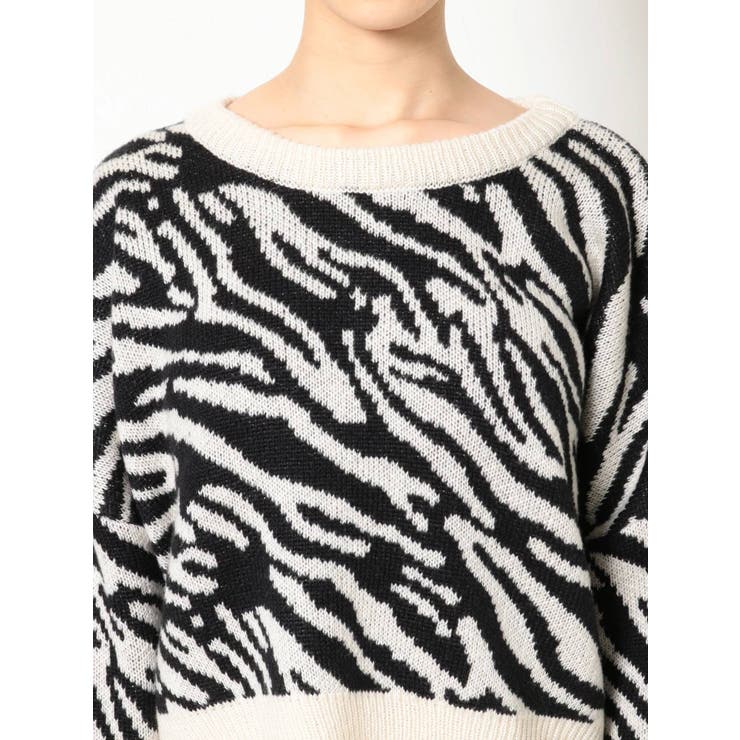 ZEBRA PATTERN ニット TOPS[品番：MKSW0039128]｜GYDA（ジェイダ）の