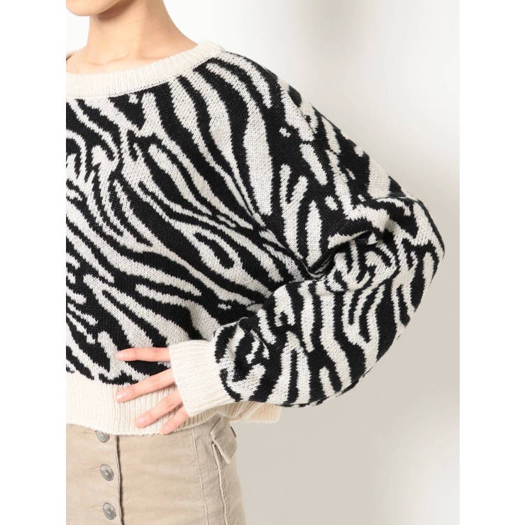 ZEBRA PATTERN ニット TOPS[品番：MKSW0039128]｜GYDA（ジェイダ