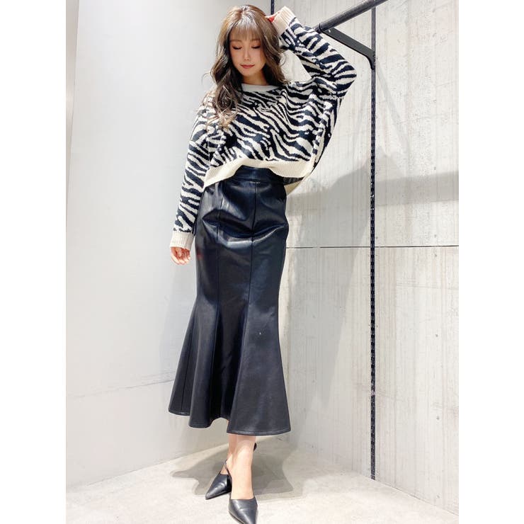 ZEBRA PATTERN ニット TOPS[品番：MKSW0039128]｜GYDA（ジェイダ）の