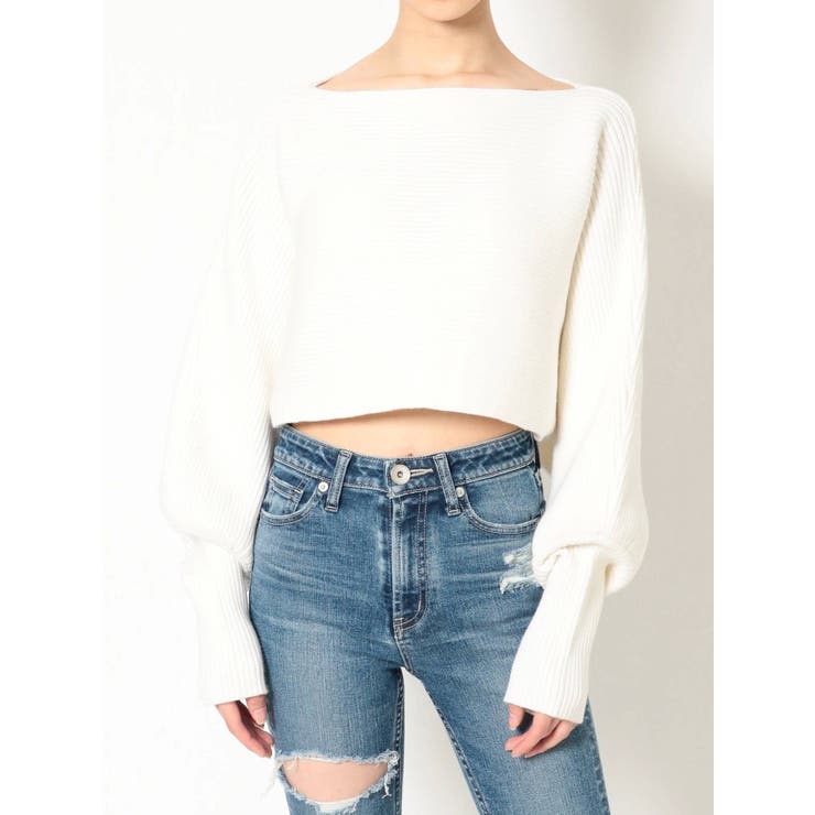SLY | DUAL COLOR FRONT ZIP KNIT トップス (ニット ) |SHEL