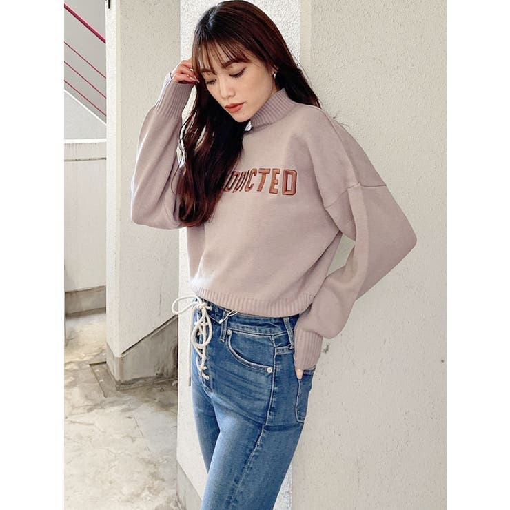 SO ADDICTEDショートニットTOPS[品番：MKSW0040133]｜GYDA