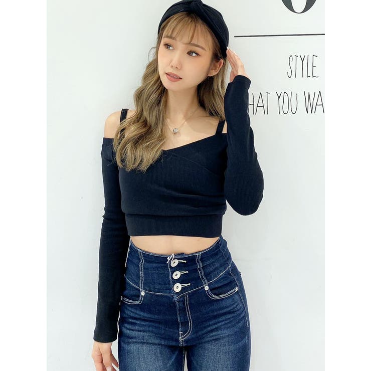 INSTANTFUNK★Denim Off-Shoulder★おしゃれ 夏ファッション DENIM OFF SHOULDER - Walk In Wonderland