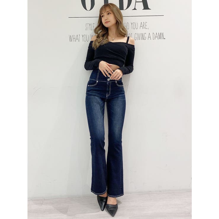 カシュクールデザインオフショルTOPS[品番：MKSW0040712]｜GYDA