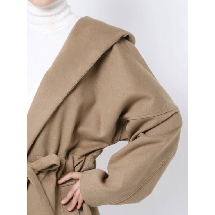 ウエストシェイプ フードトッパーコート[品番：MKSW0040714