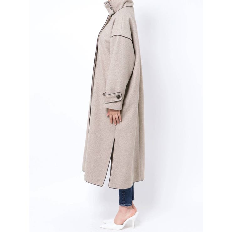 2way standcollarパイピングコート[品番：MKSW0040717]｜GYDA