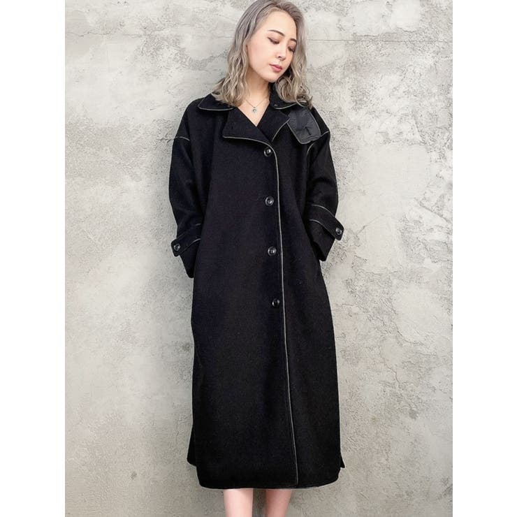 2way standcollarパイピングコート[品番：MKSW0040717]｜GYDA
