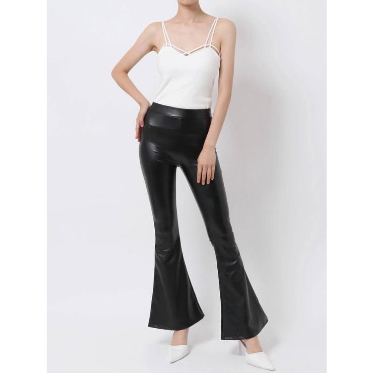 フェイクレザーフレアーパンツ[品番：MKSW0040728]｜GYDA（ジェイダ