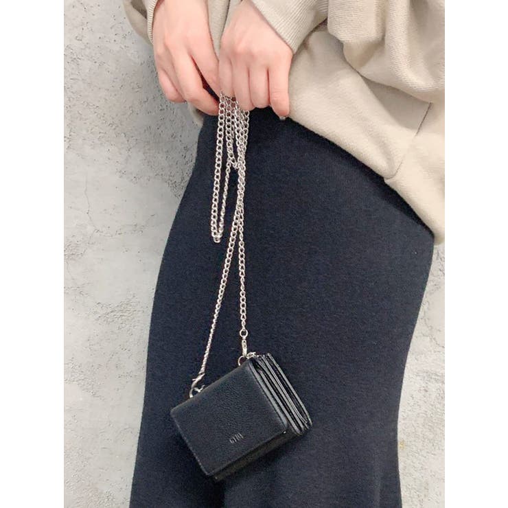 ブラック | ショルダーストラップ付 ミニウォレット | GYDA