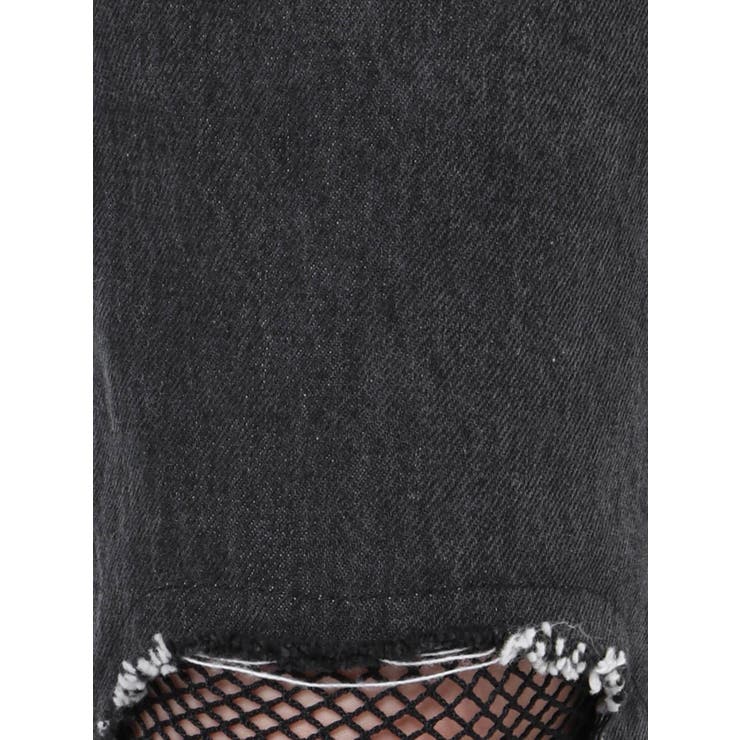 FISHNET TIGHTSデザインストレートデニムパンツ | GYDA | 詳細画像37 