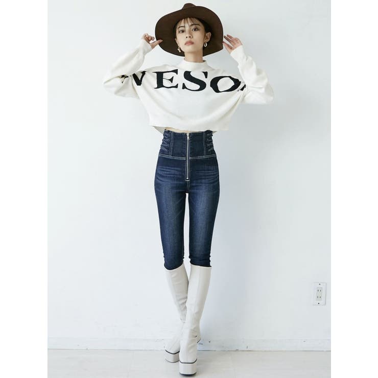 AWESOME ボトルネックSHORT ニット TOPS[品番：MKSW0040751