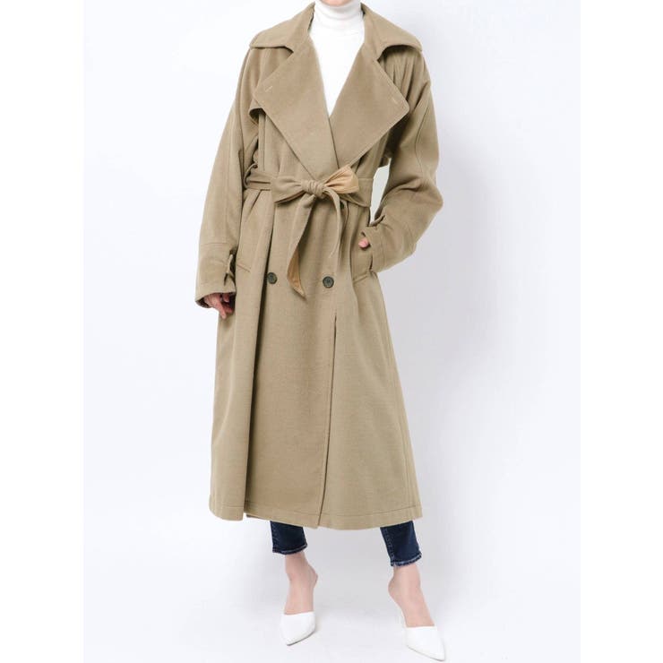 ダブルカラーロングチェスターコート[品番：MKSW0041237]｜GYDA