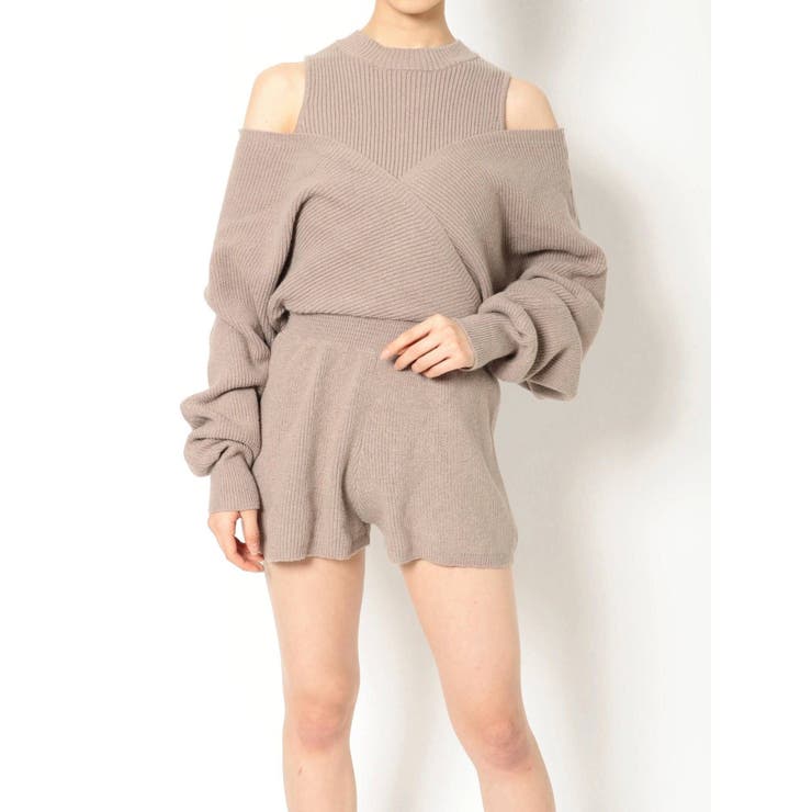 GYDA レイヤードニット ロンパース ジェイダ GYDA レイヤードニット ロンパース （ベージュ