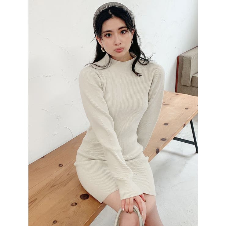 バックオープンニットワンピ[品番：MKSW0041241]｜GYDA