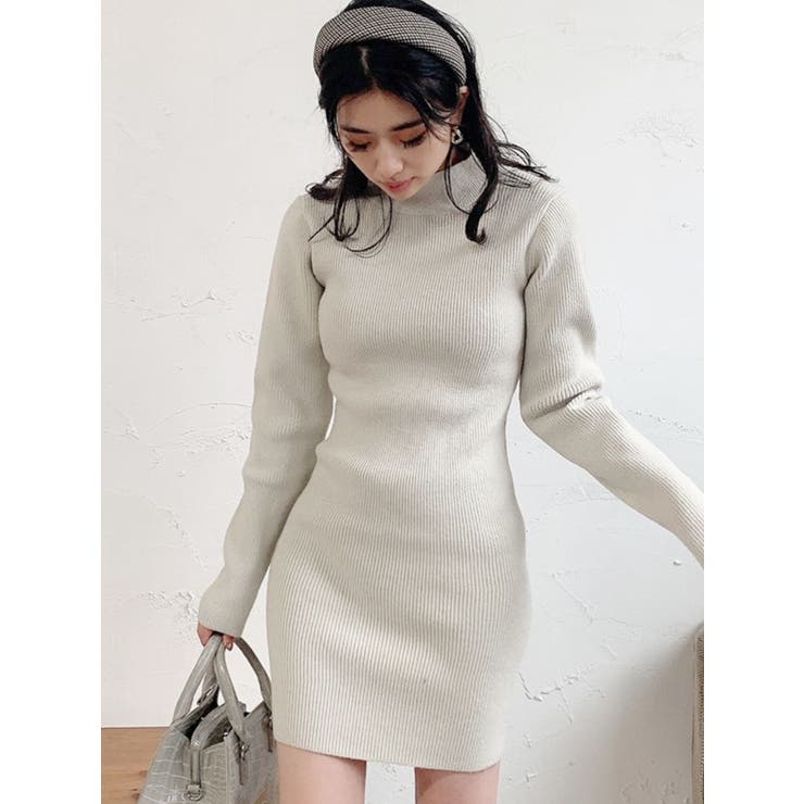 バックオープンニットワンピ[品番：MKSW0041241]｜GYDA