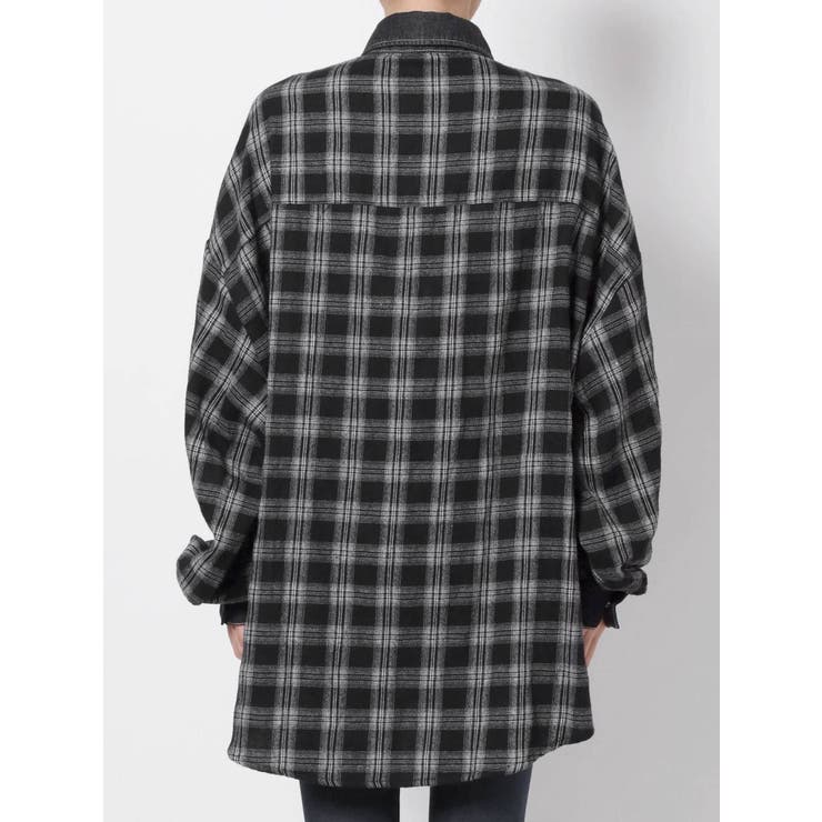 GYDA デニムドッキングチェック BIGシャツ デニムドッキングチェックBIGシャツ[品番：MKSW0042591]｜GYDA