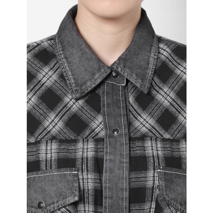 tシャツ GYDAデニムシアードッキングトップス レディース GYDAデニムシアードッキングトップス[品番：MKSW0065760]｜GYDA