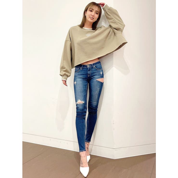 SIDE RIPPED スキニーデニムパンツ[品番：MKSW0043071]｜GYDA
