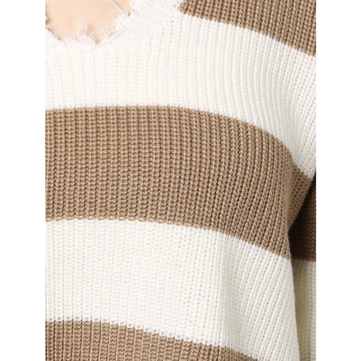 ❣️残り1品❣️GYDA グラインダーショートKT TOPS ニット 秋 冬 Vネックグラインダーニット TOPS[品番：MKSW0042596]｜GYDA