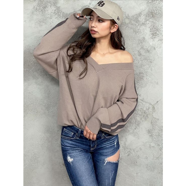 2WAY ラインニット TOPS[品番：MKSW0041810]｜GYDA（ジェイダ