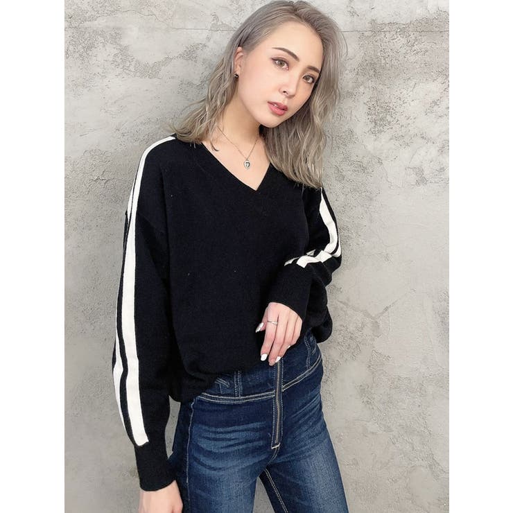 Y／PROJECT ドッキング2wayスウェット 2WAY ラインニット TOPS[品番：MKSW0041810]｜GYDA（ジェイダ