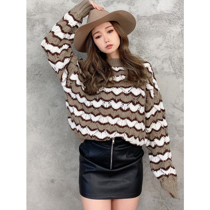 OPEN WORKボーダーニット TOPS[品番：MKSW0041811]｜GYDA